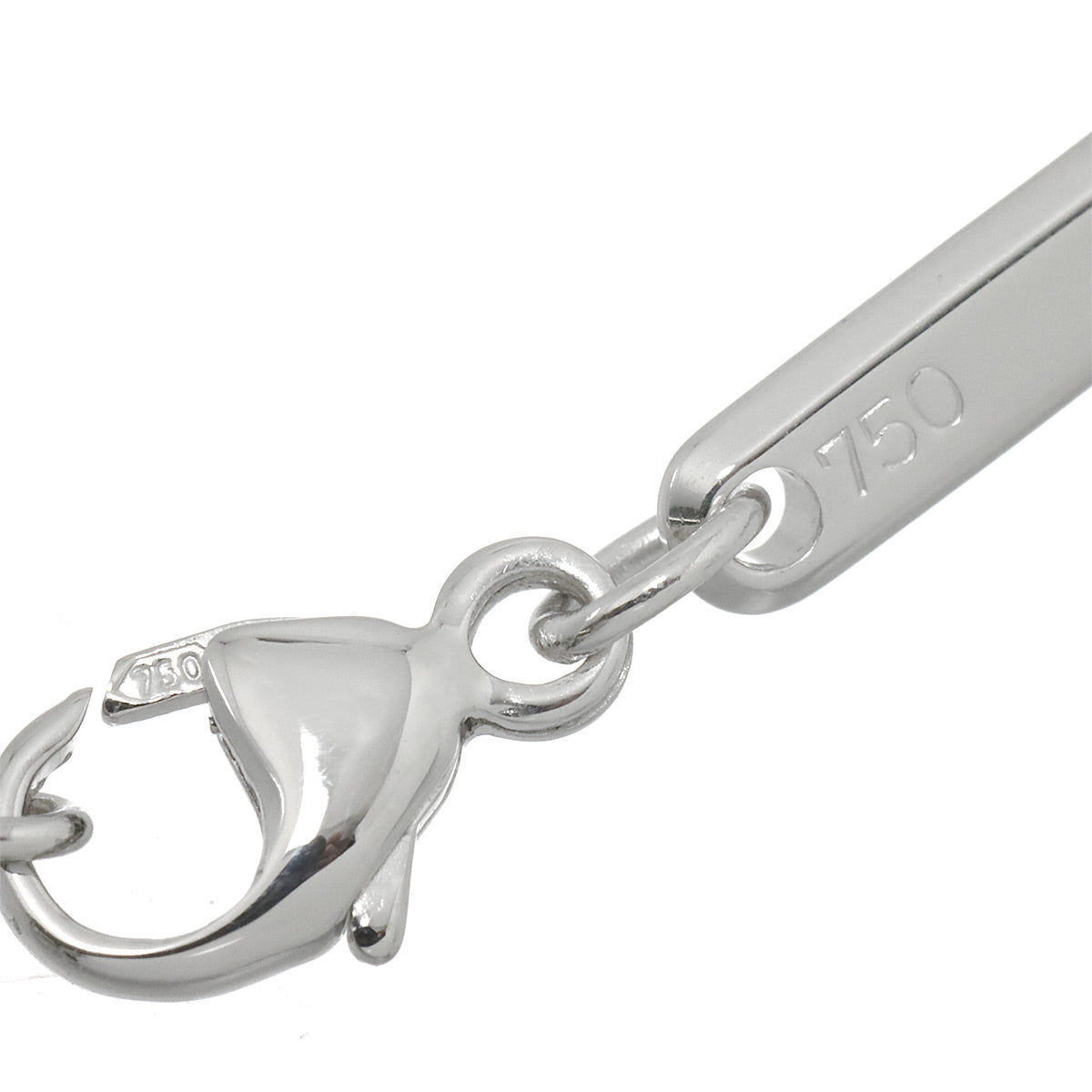 Happy Diamond Heart Necklace 18K White Gold 750