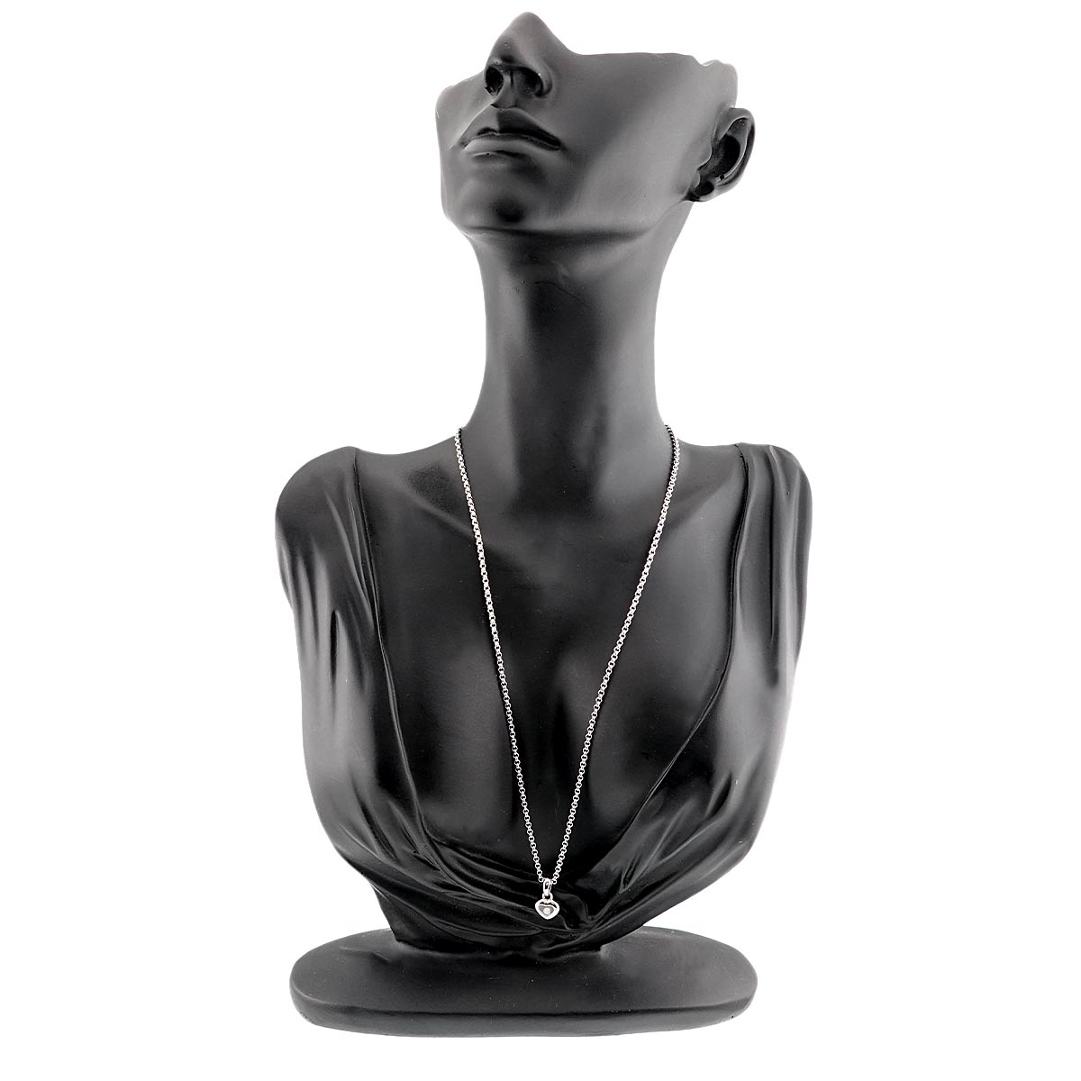 Happy Diamond Heart Necklace 18K White Gold 750