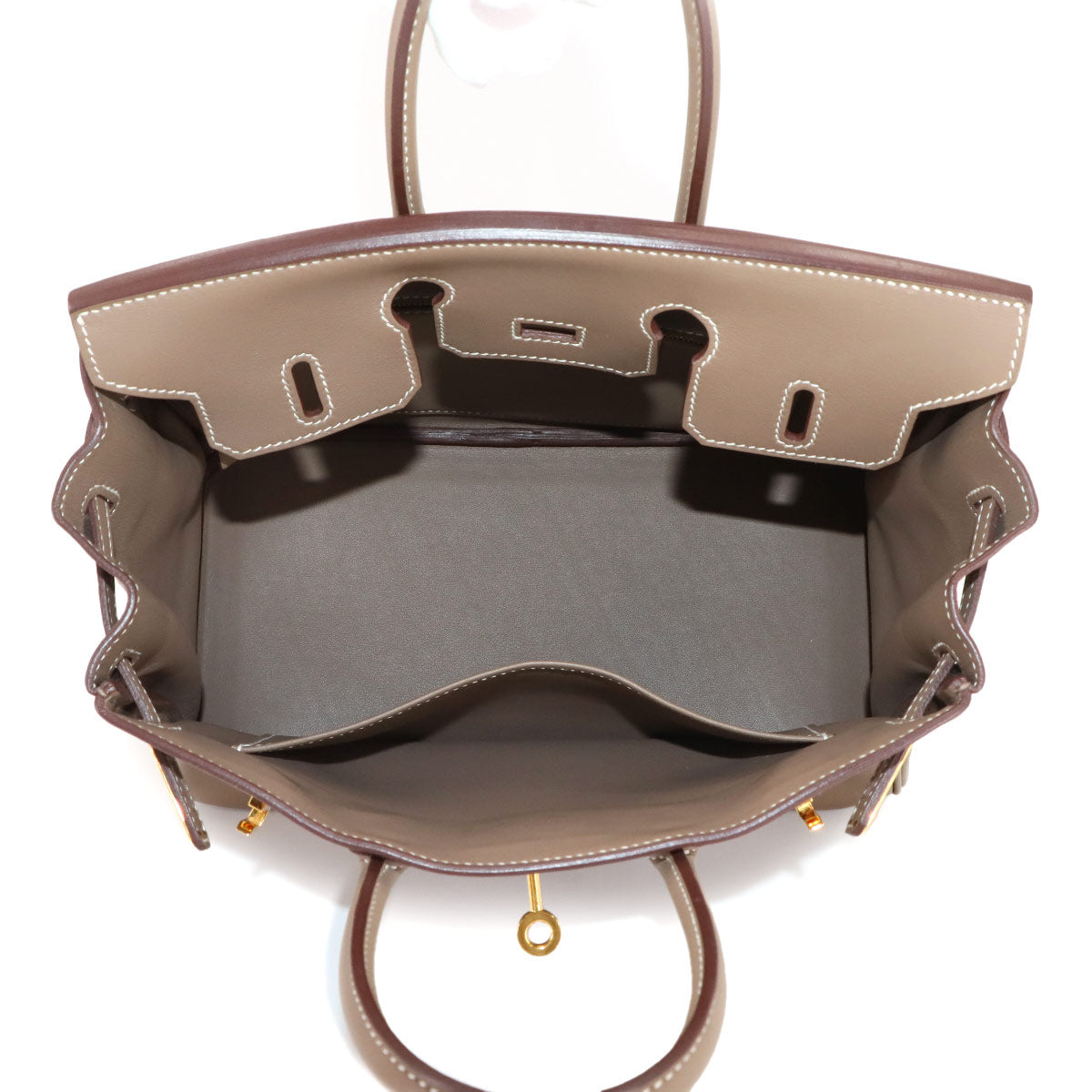 Birkin 25 Veau Swift Etoupe Hand Bag Purse