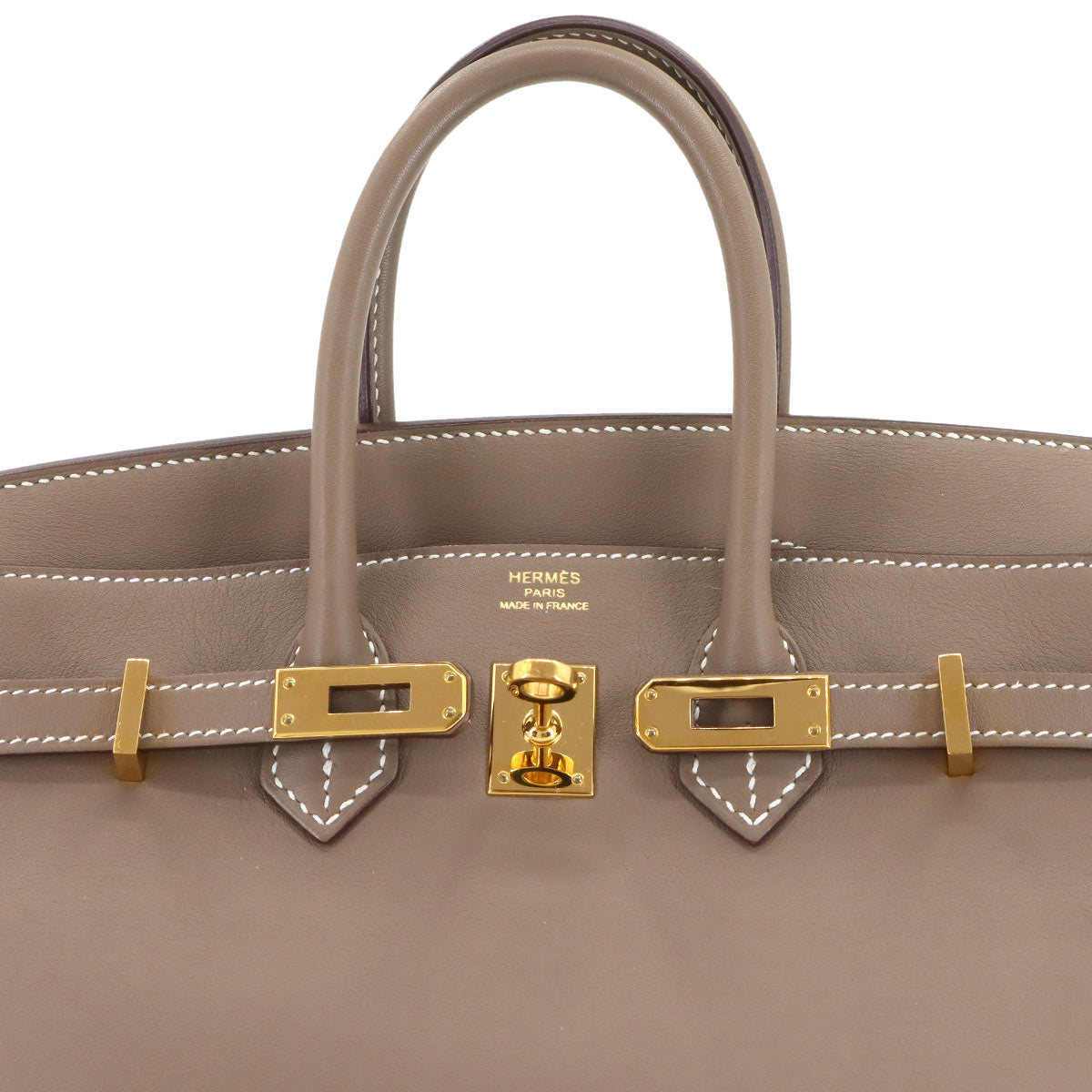 Birkin 25 Veau Swift Etoupe Hand Bag Purse