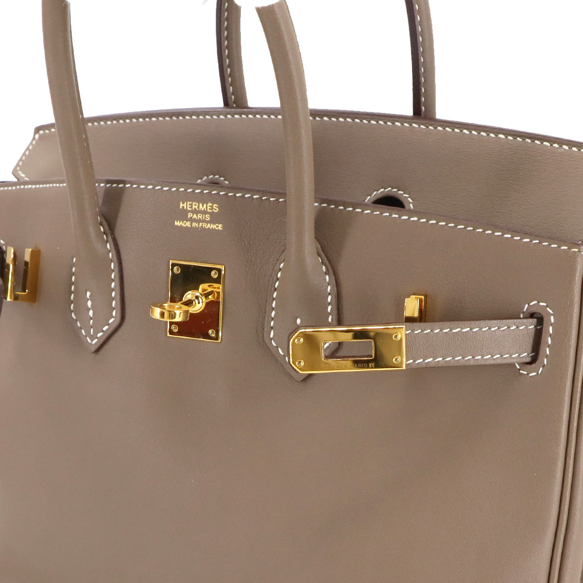 Birkin 25 Veau Swift Etoupe Hand Bag Purse