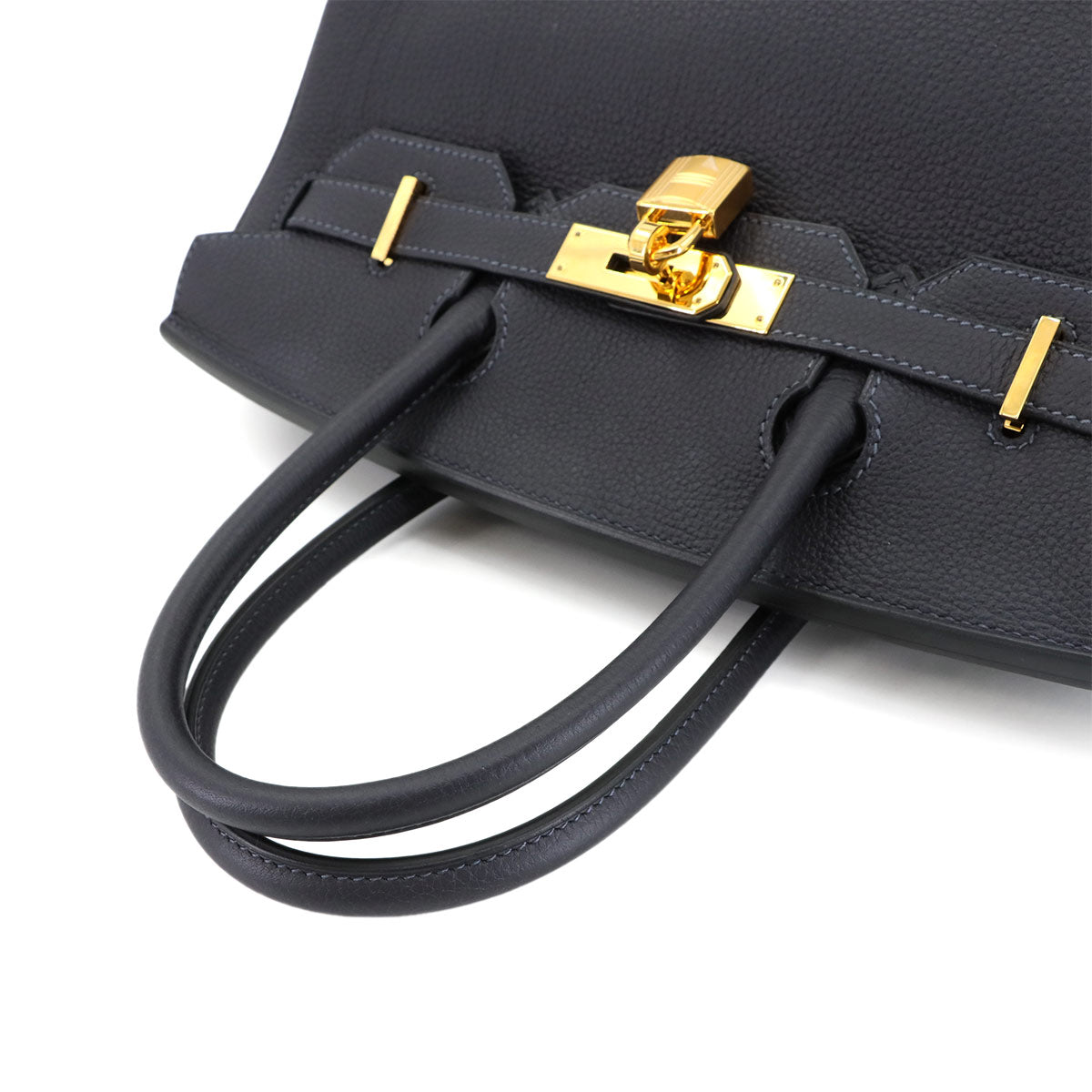 Birkin 30 Togo Leather Bleu Nuit Hand Bag Purse