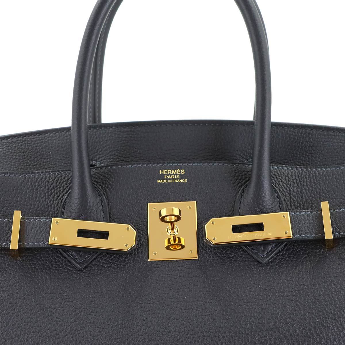 Birkin 30 Togo Leather Bleu Nuit Hand Bag Purse