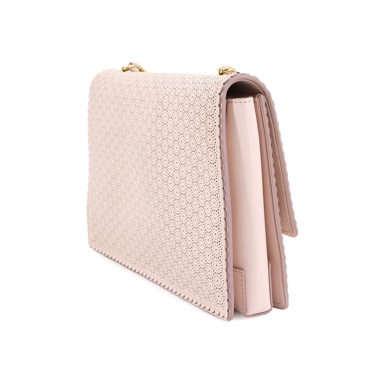 Ginny Vara Ribbon Shoulder Bag Leather Pink