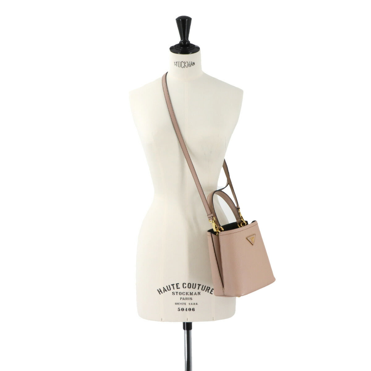 Panier Hand Shoulder Bag Saffiano Leather Cipria Pink 1BA217