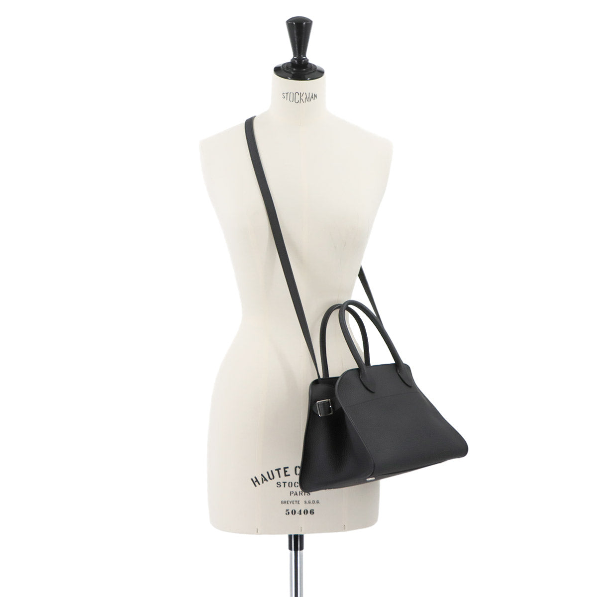 Margaux 10 Hand Shoulder Bag Leather Black W1190L133