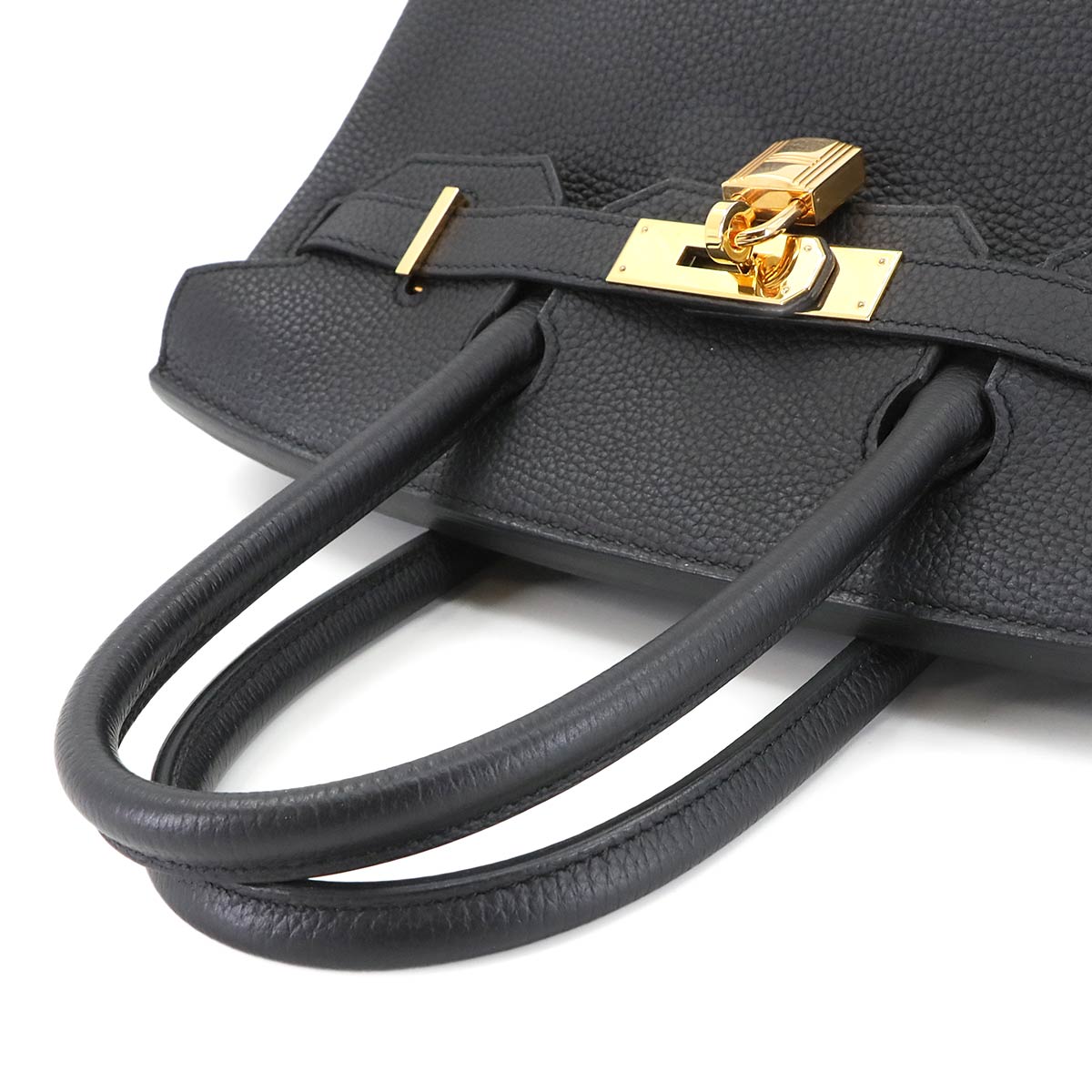 Birkin 30 Hand Bag Togo Leather Black Purse