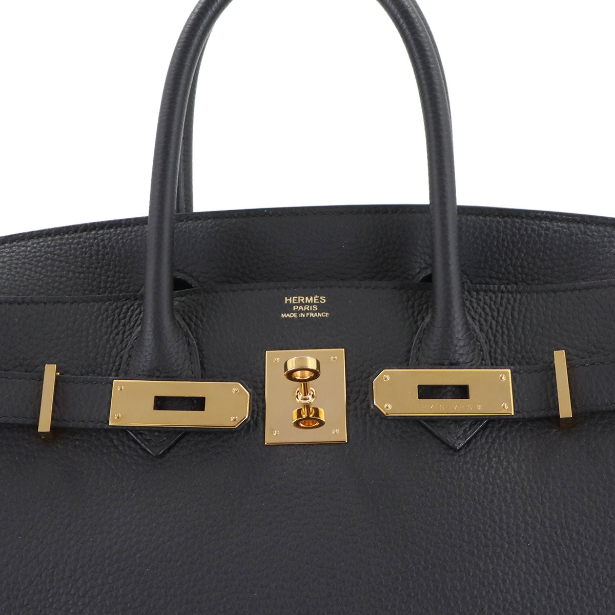 Birkin 30 Hand Bag Togo Leather Black Purse