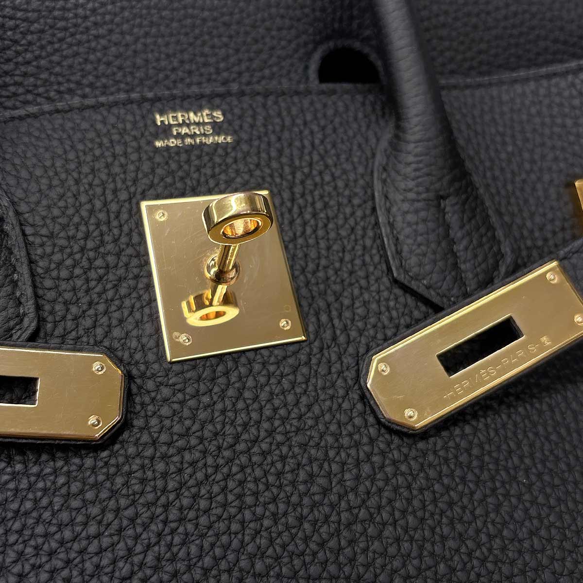 Birkin 30 Hand Bag Togo Leather Black Purse