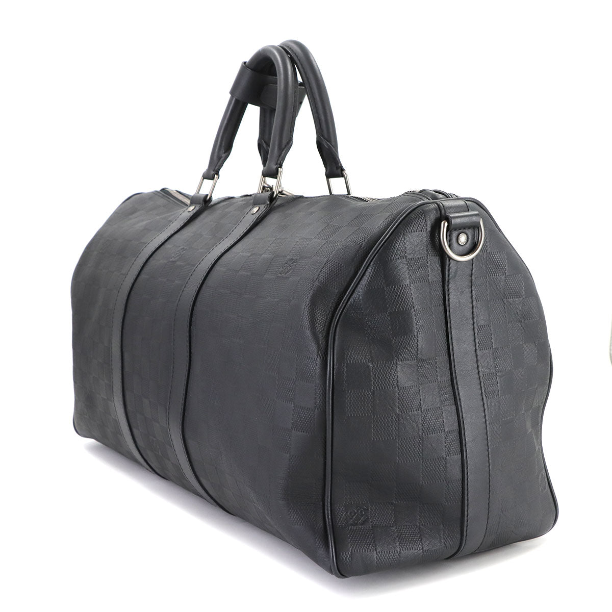 Damier Infini Keepall Bandouliere 45 Luggage Onyx N41145