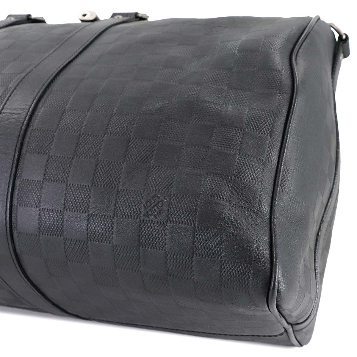 Damier Infini Keepall Bandouliere 45 Luggage Onyx N41145