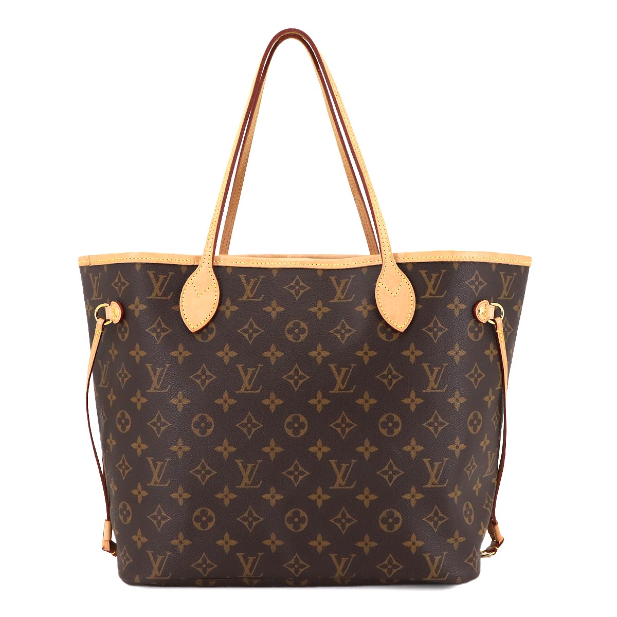 Monogram Neverfull MM Tote Bag Brown Pivoine M41178
