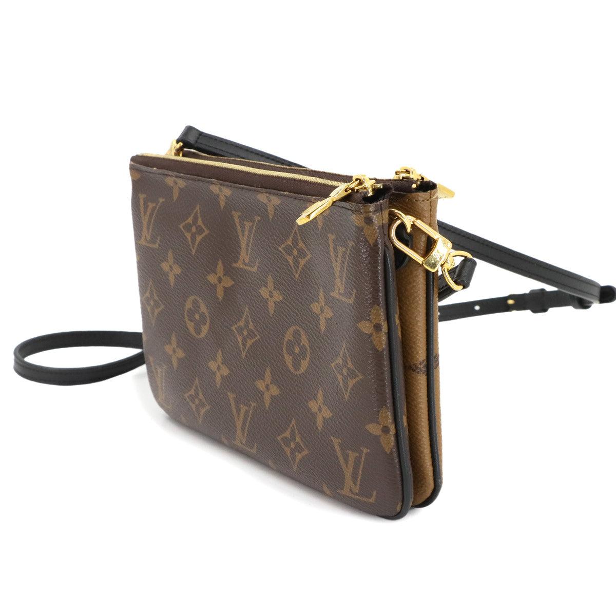 Monogram Giant Reverse Double Zip Pochette Shoulder Bag