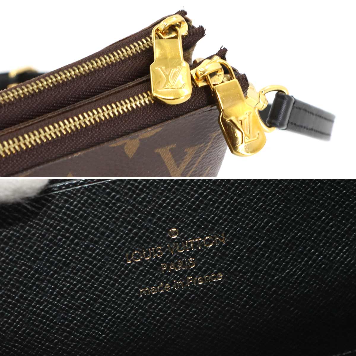 Monogram Giant Reverse Double Zip Pochette Shoulder Bag