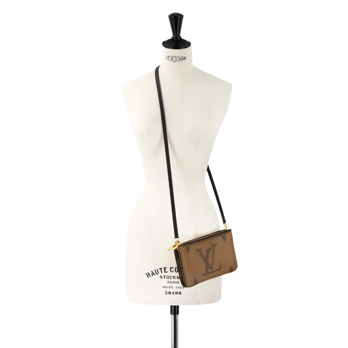 Monogram Giant Reverse Double Zip Pochette Shoulder Bag