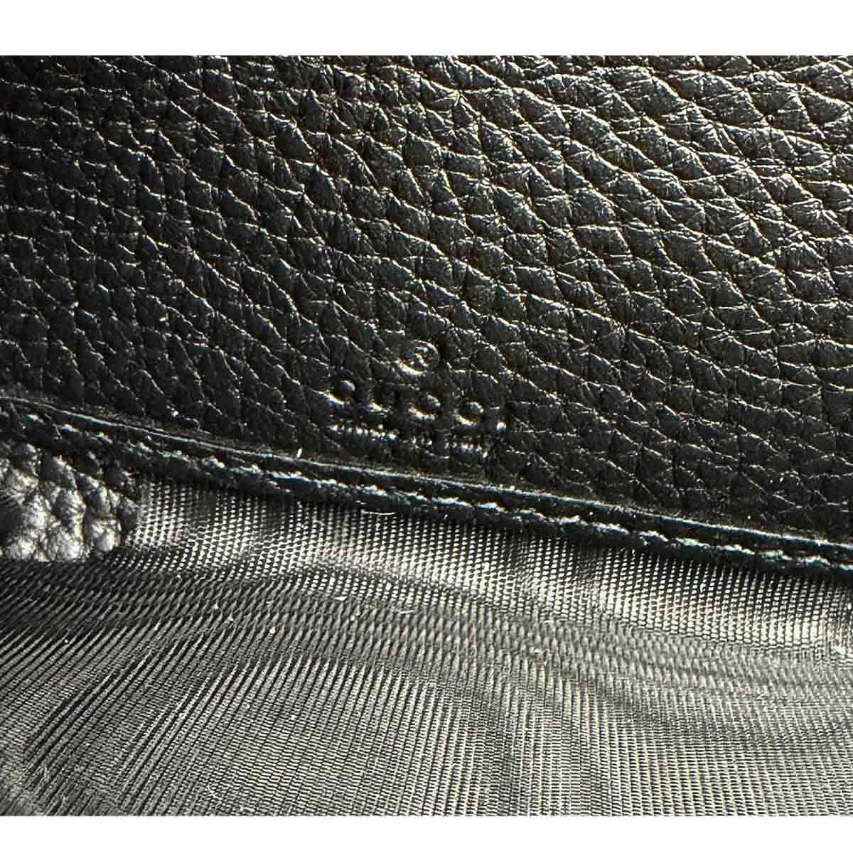Jumbo GG Long Wallet Leather Black 739484 Purse