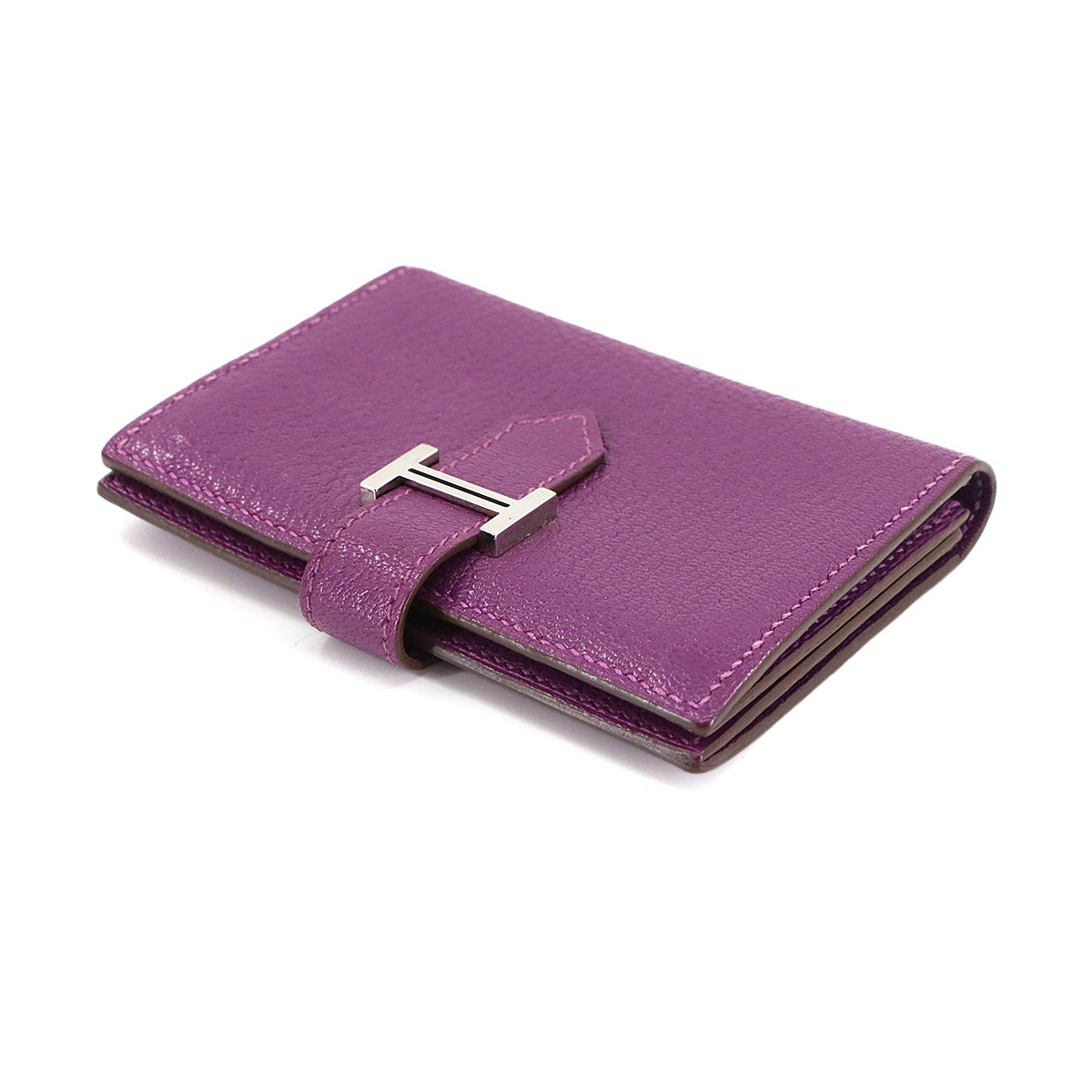 Bearn Card Case Chevre Anemone