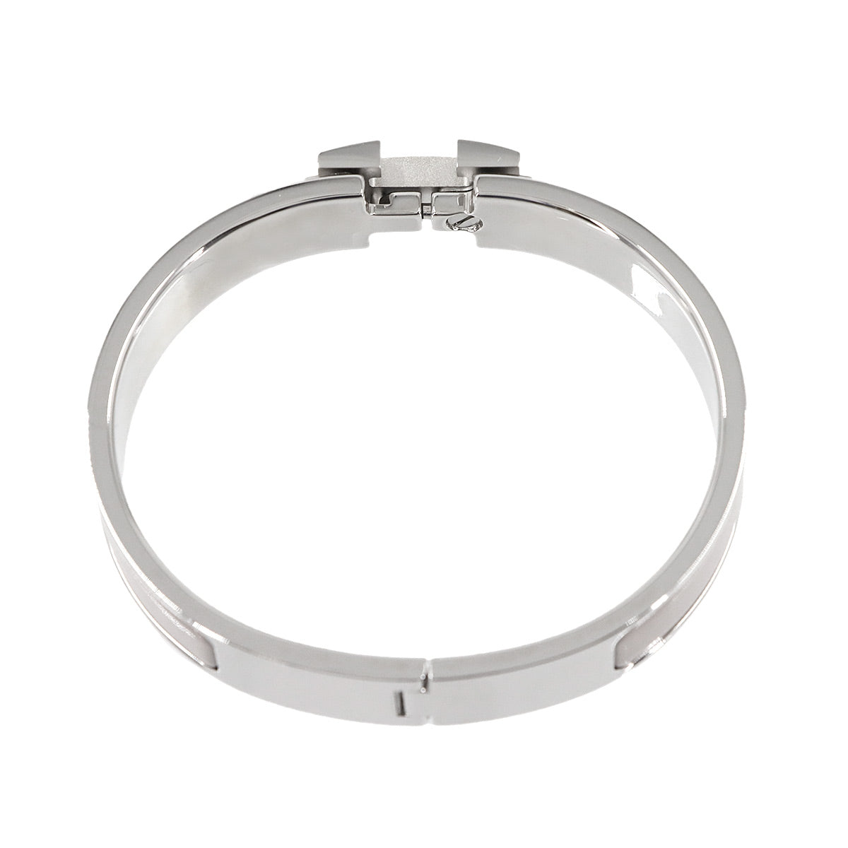 Clic H PM Bangle Bracelet Marron grace Beige Silver Accessory