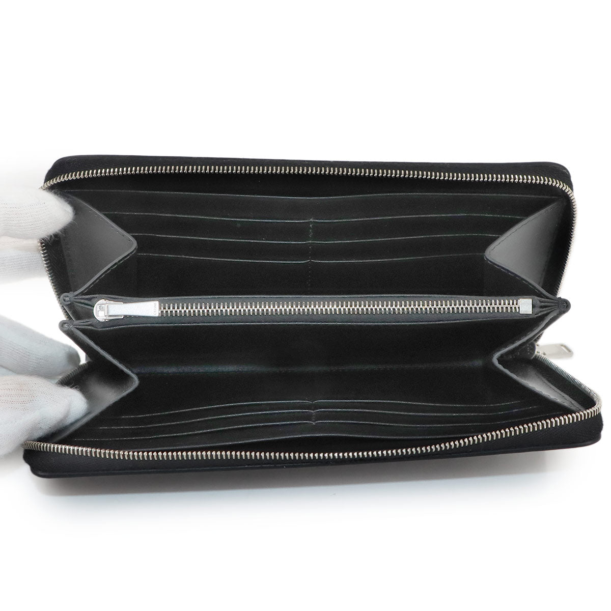 Zipped Around Long Wallet Leather Black 10B553BEL