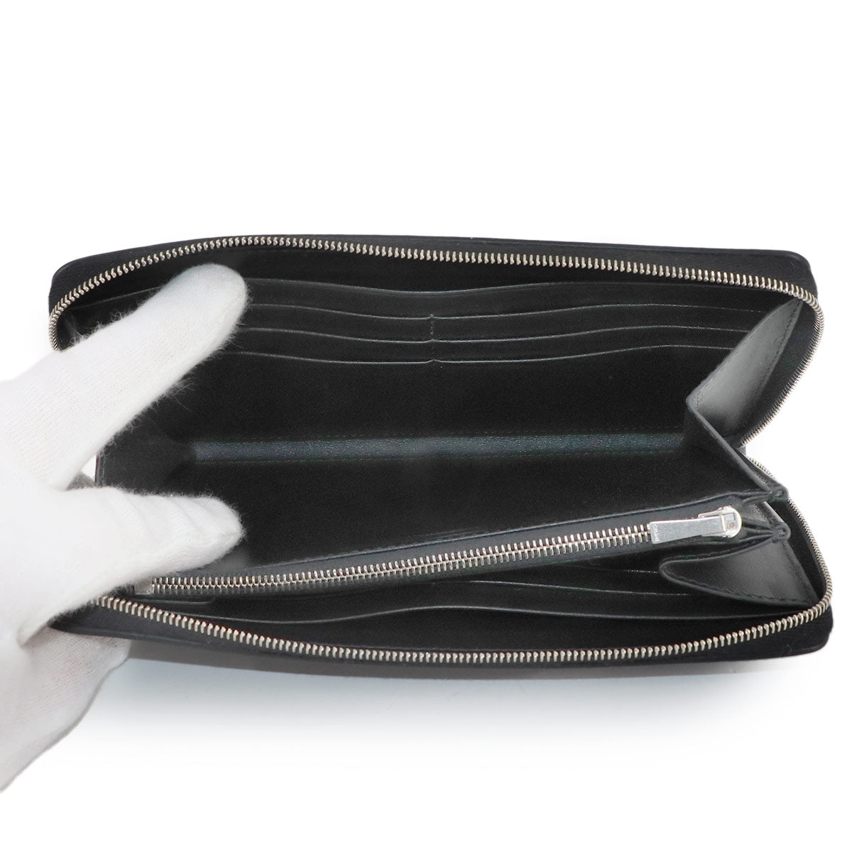 Zipped Around Long Wallet Leather Black 10B553BEL