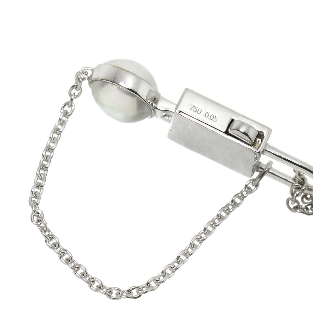 Akoya Pearl 6.5mm Diamond 0.05ct Necklace 18K WG 750 90305474