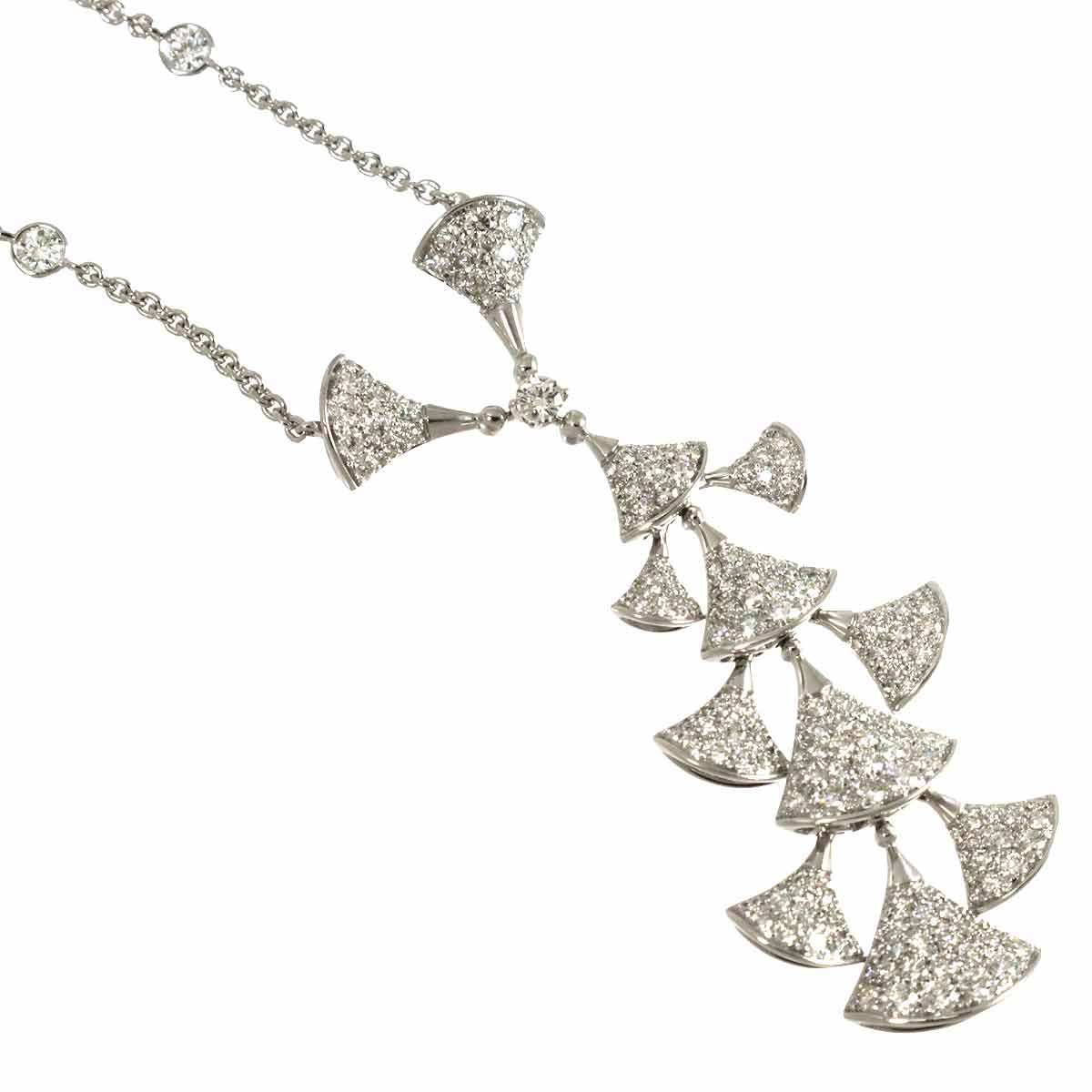 Diva Dream Diamond Necklace 18K White Gold 750