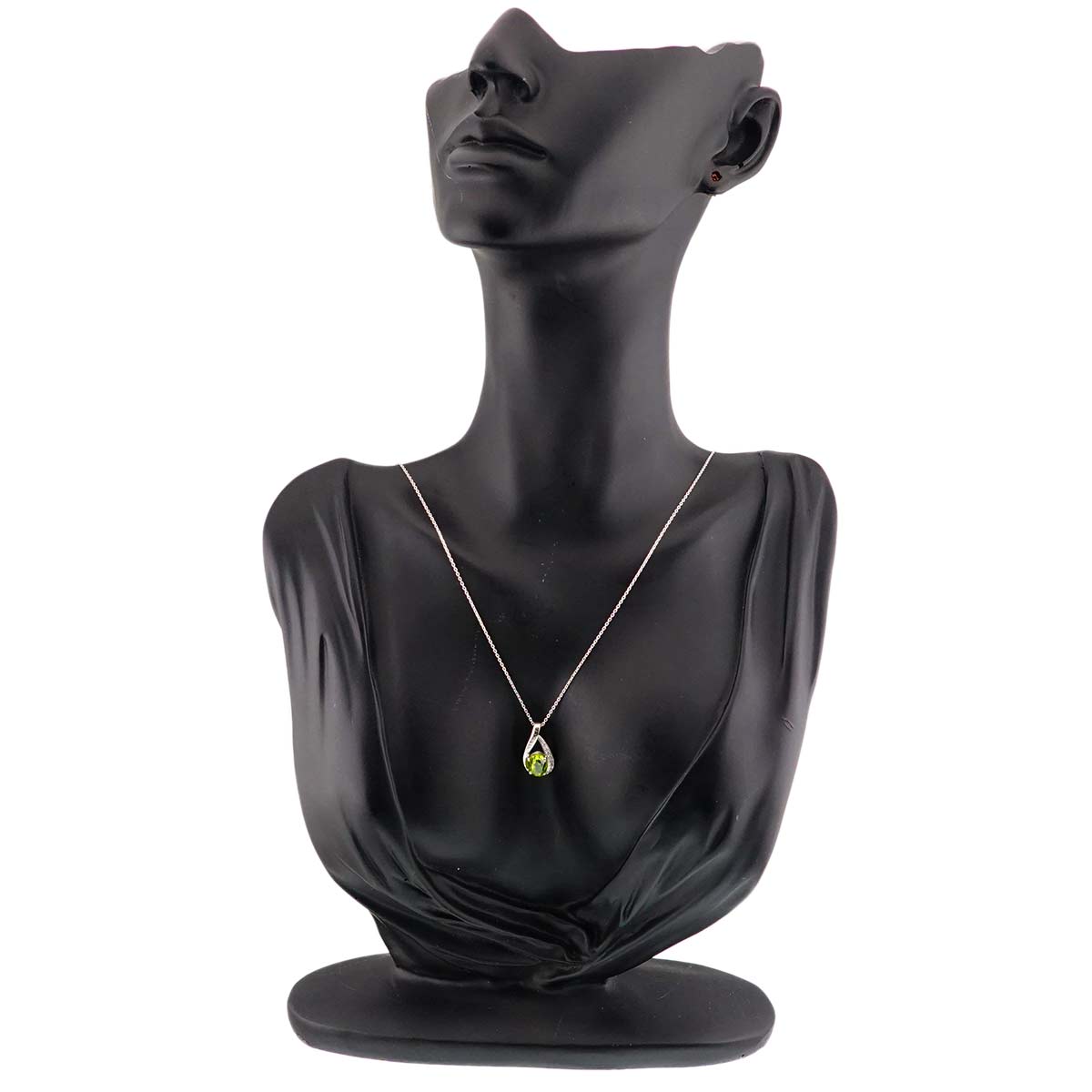 Sphene Diamond 0.04ct Necklace 18K White Gold 750