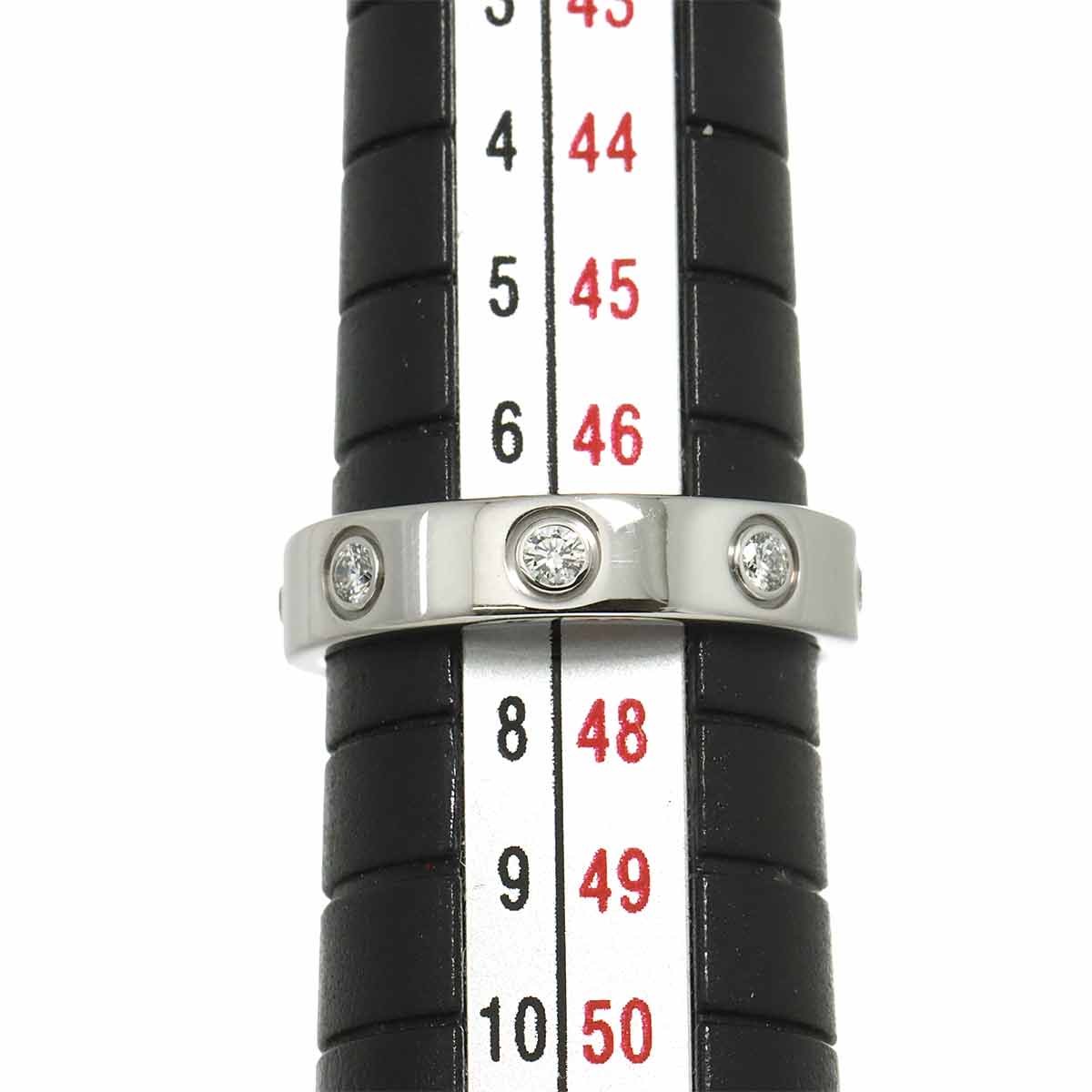 Mini Love Full Diamond Ring 18K White Gold 750 size47 4(US)