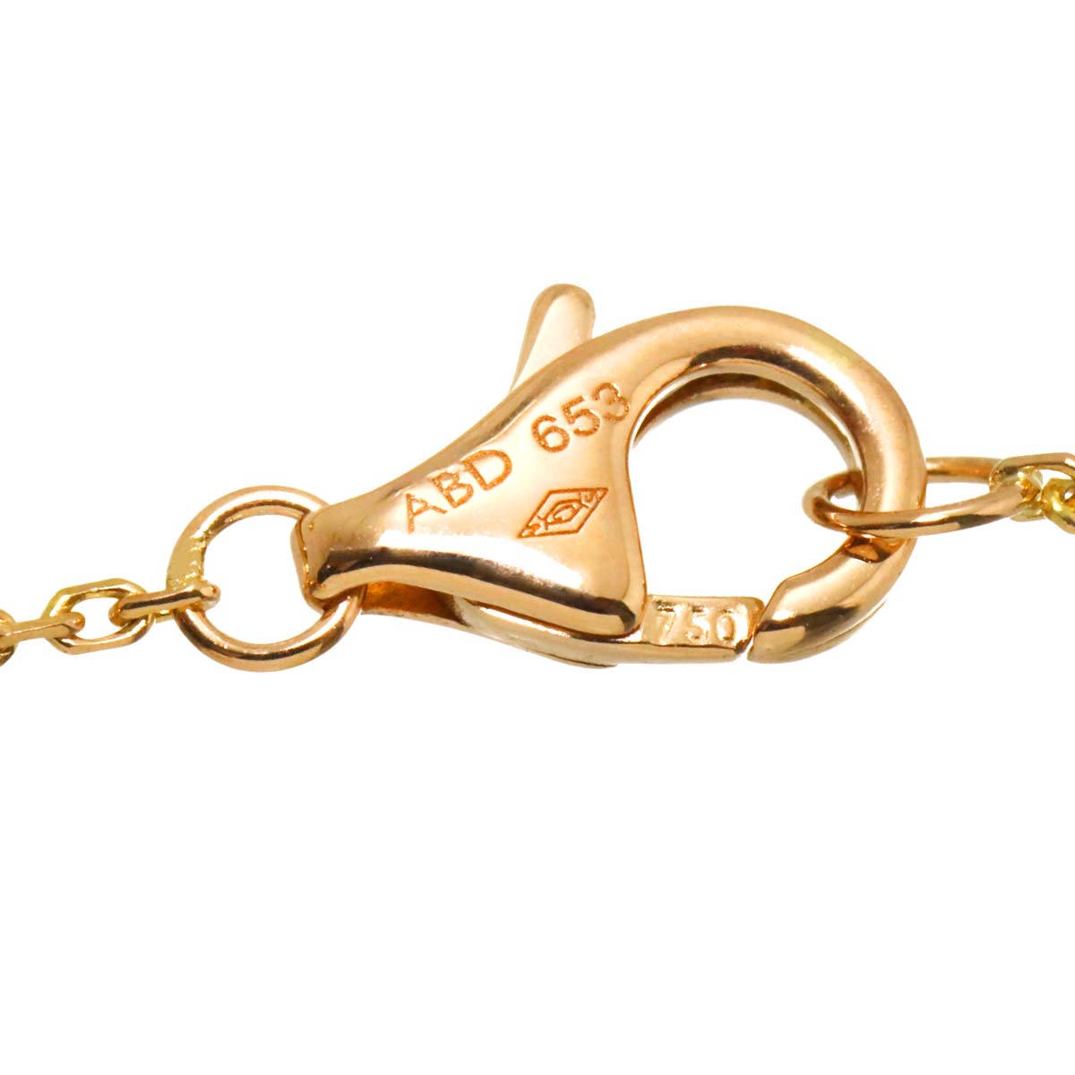 Amulette De Onyx 6P Diamond Necklace XS 18K Pink Gold 750