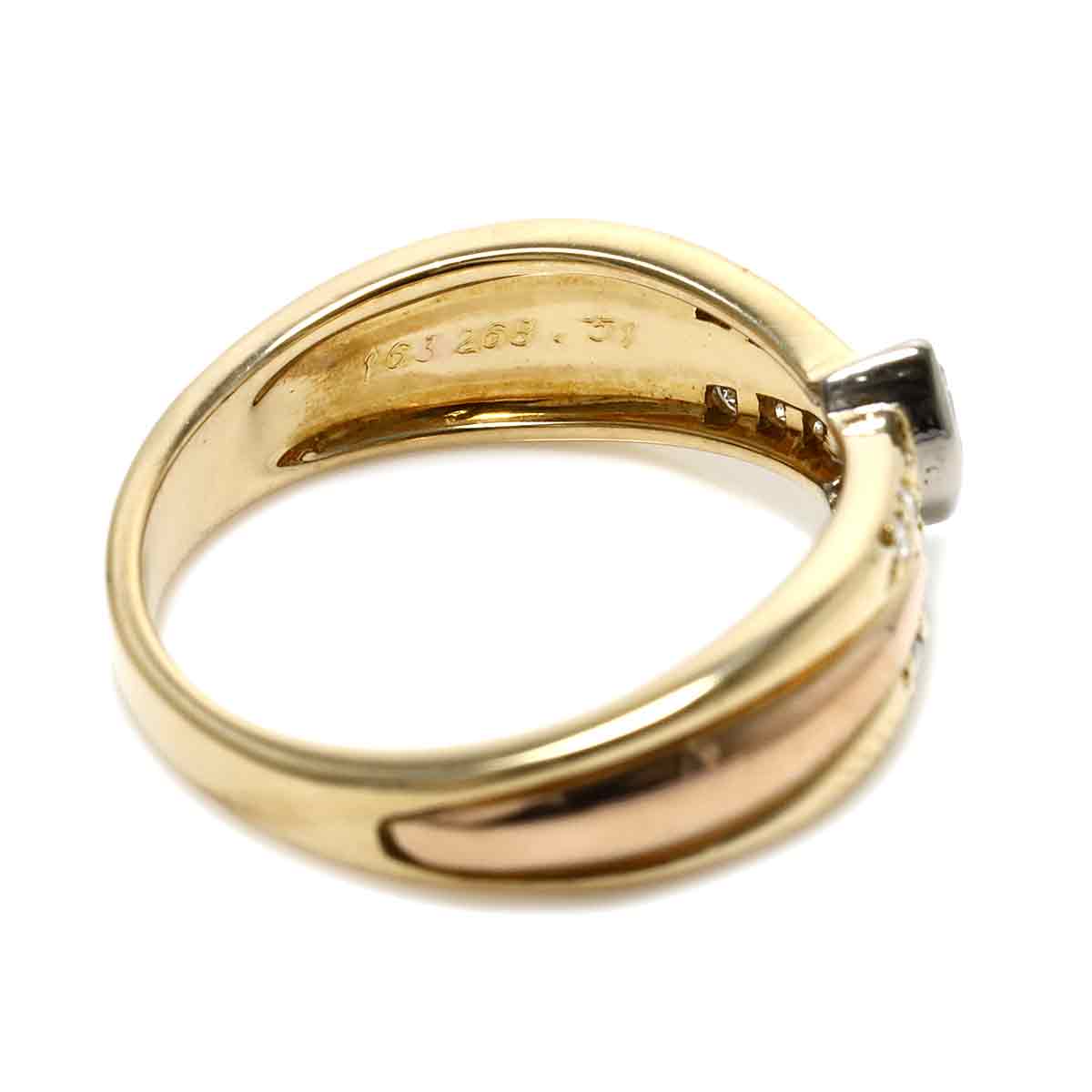 Diamond Ring 18K YG WG PG 750 Size51 5.5-5.75(US)