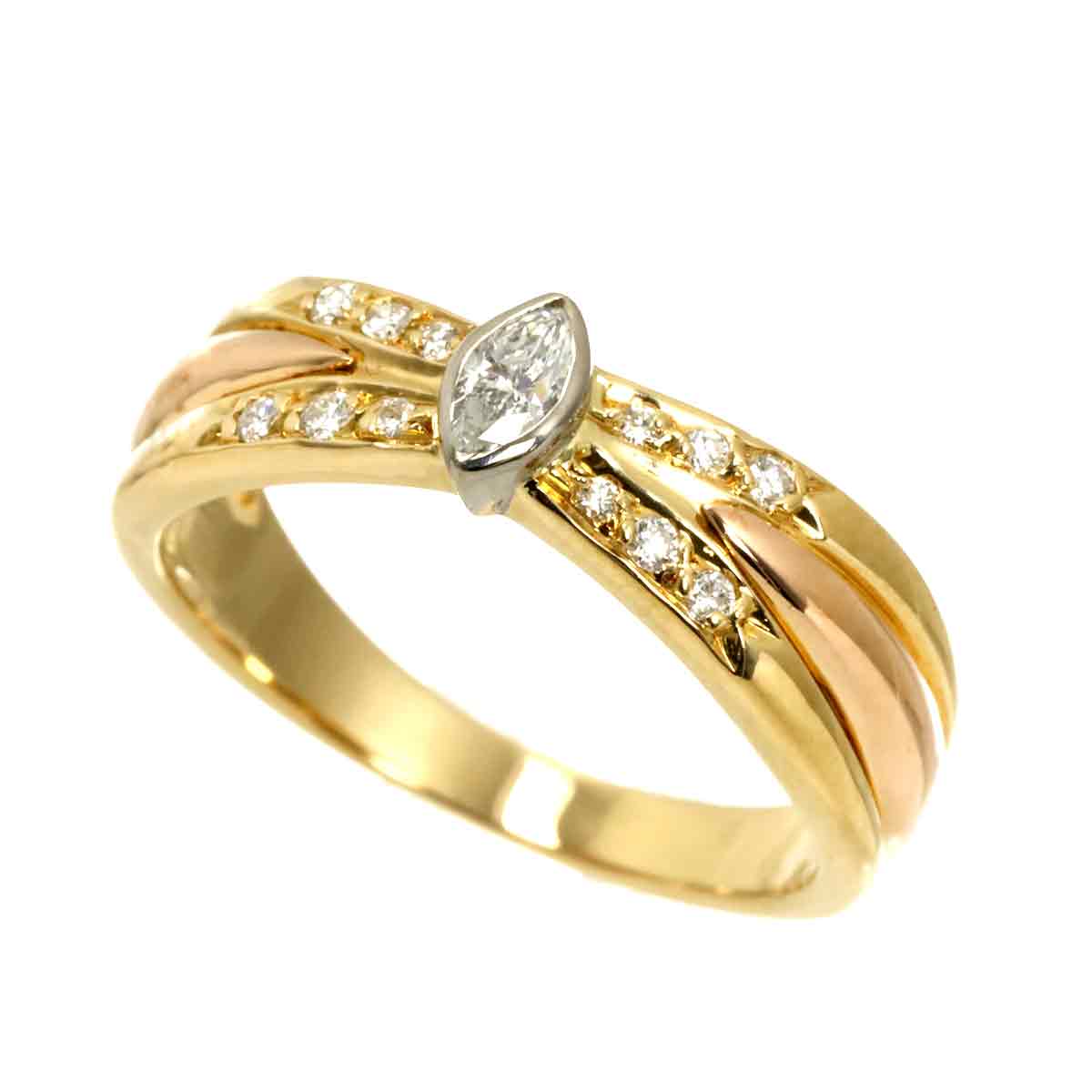 Diamond Ring 18K YG WG PG 750 Size51 5.5-5.75(US)