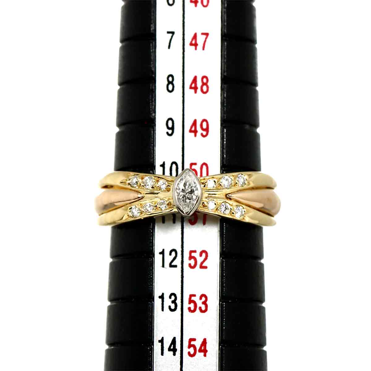 Diamond Ring 18K YG WG PG 750 Size51 5.5-5.75(US)