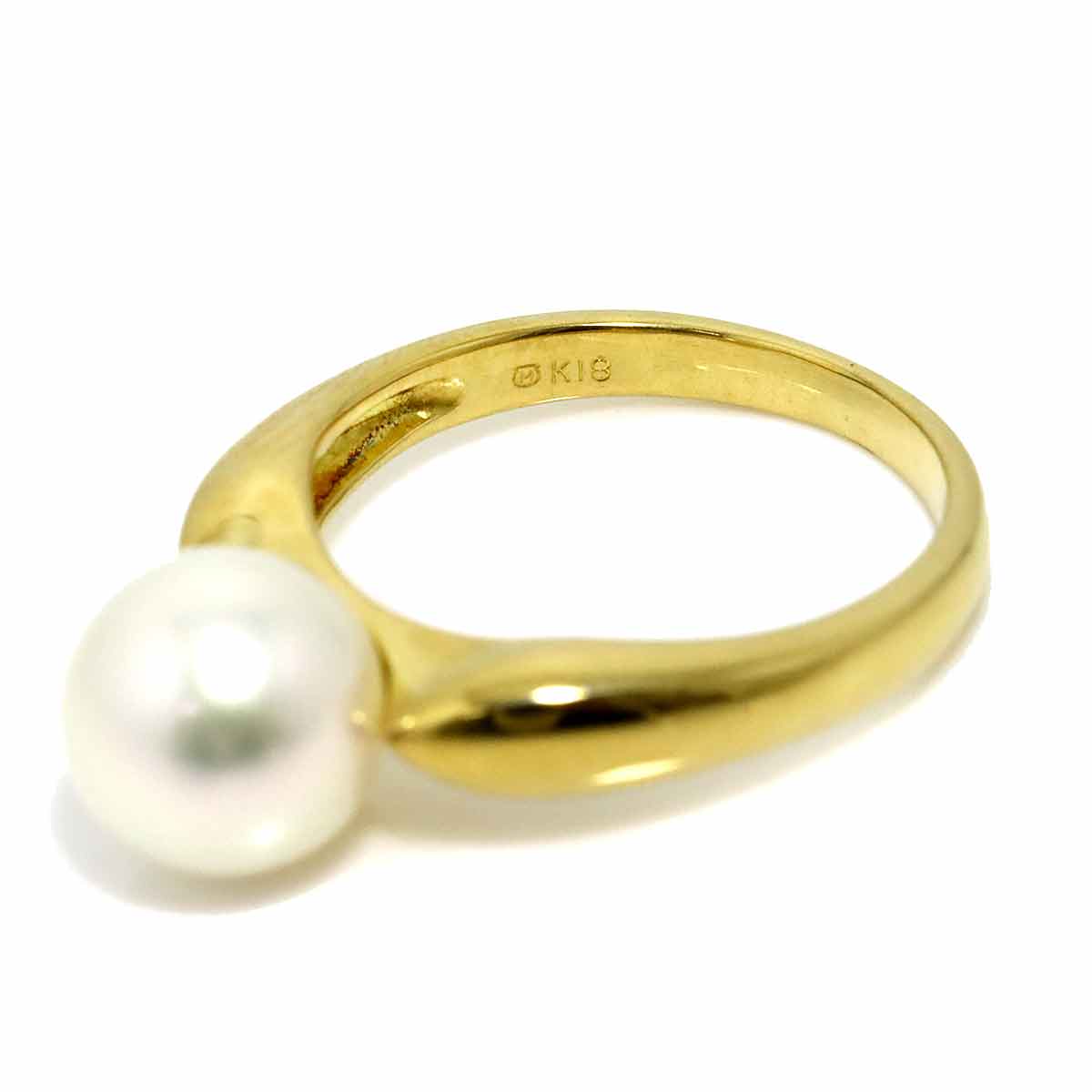 Akoya Pearl 8.4mm Ring 18K YG 750 Size5.5-5.75(US)