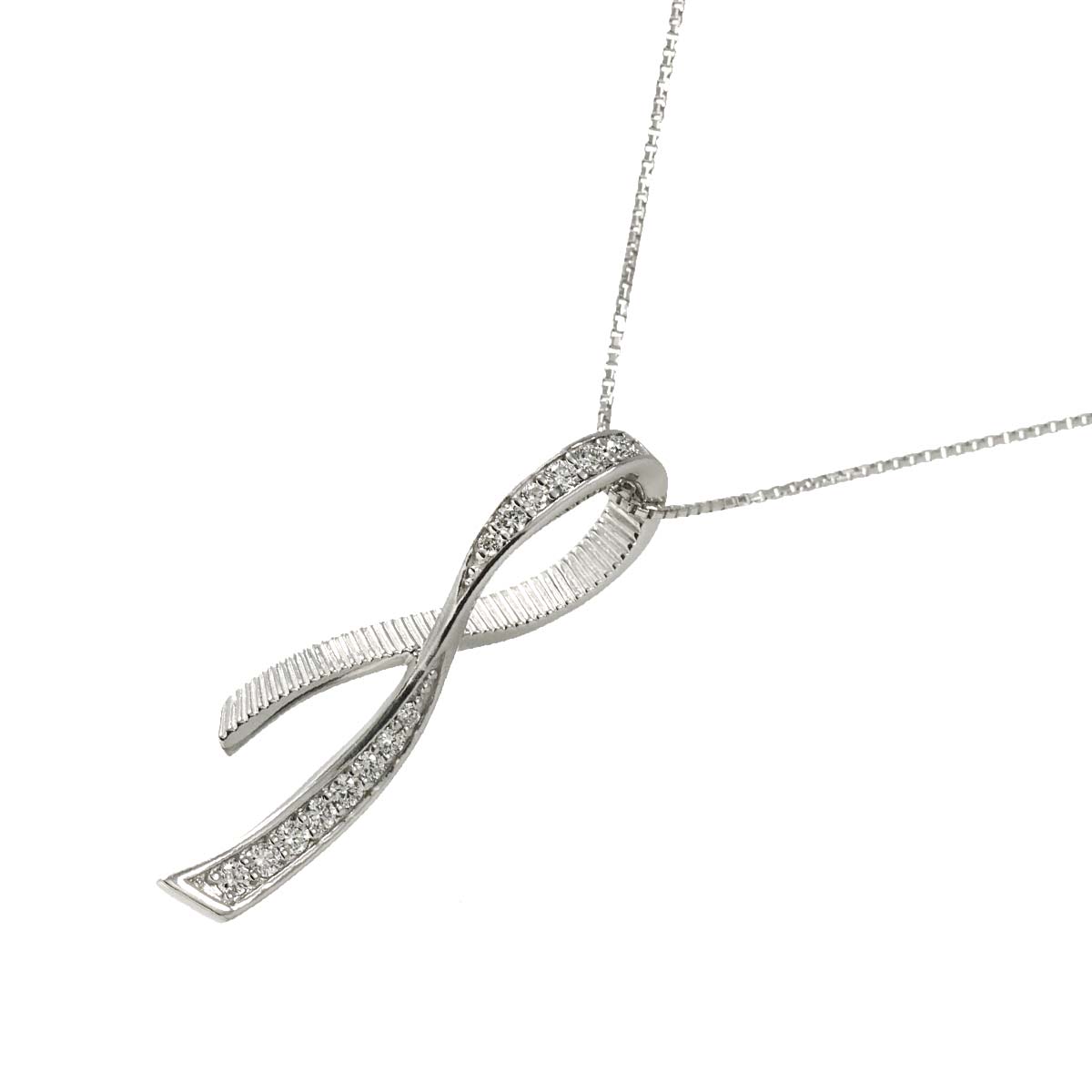 Diamond 0.13ct Necklace 18K White Gold 750