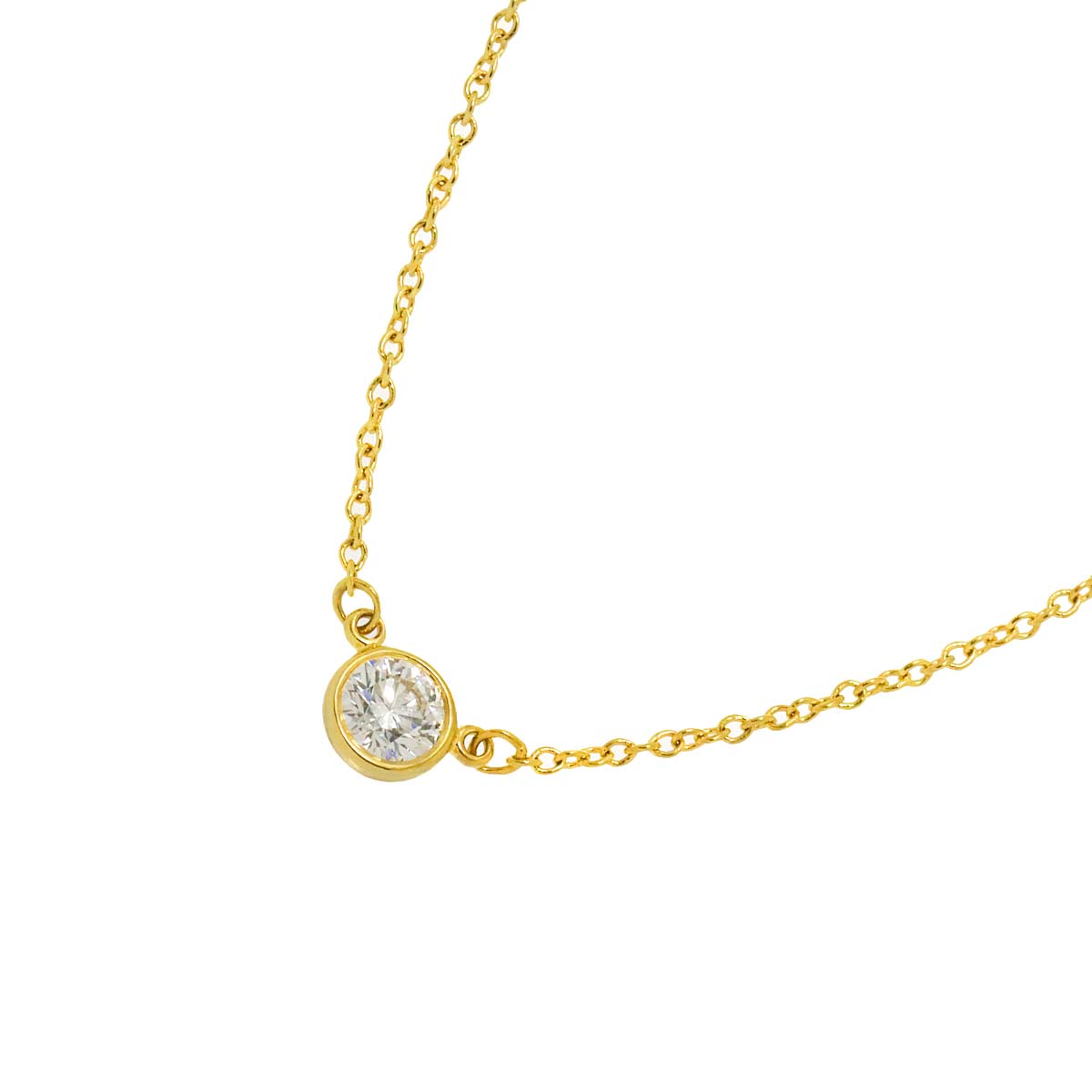 By The Yard Diamond 1P Necklace 18K Yellow Gold 750