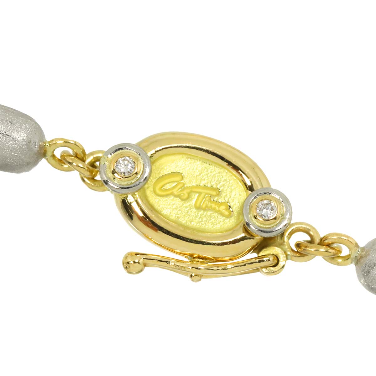 As Time Diamond Necklace Pt 18K YG 750