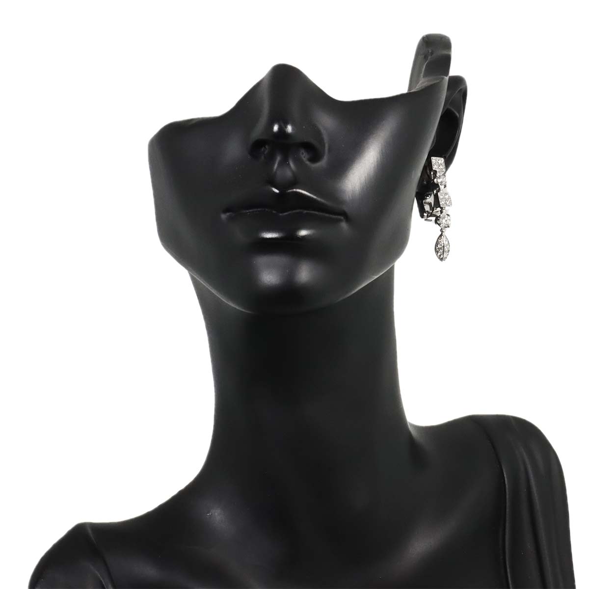 Diamond Earrings Pierced 18K White Gold 750