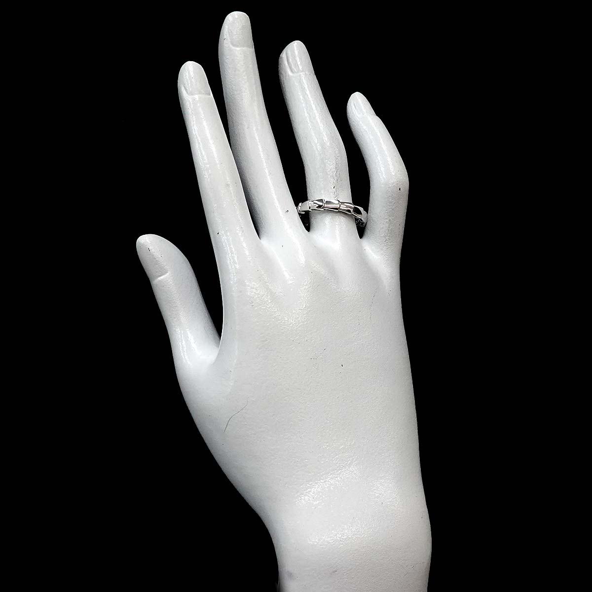 Serpenti Viper Ring 18K White Gold 750 size57 7.75-8(US)