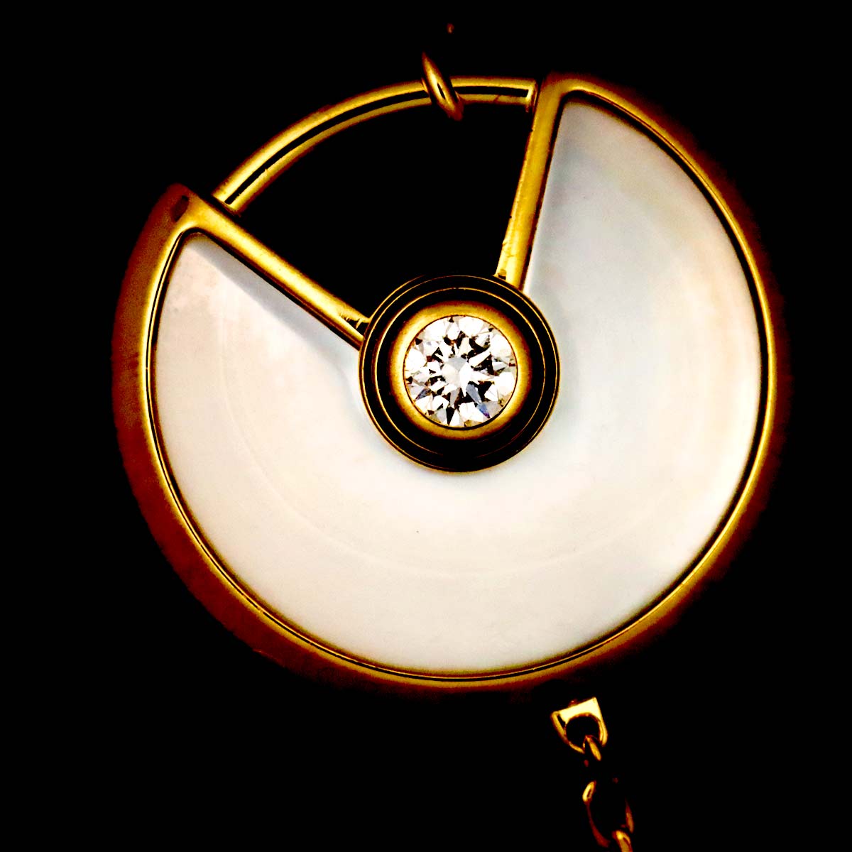 Amulette Mother of Pearl Diamond Bracelet XS 18K YG 750