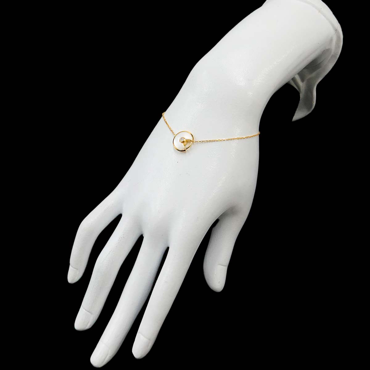 Amulette Mother of Pearl Diamond Bracelet XS 18K YG 750