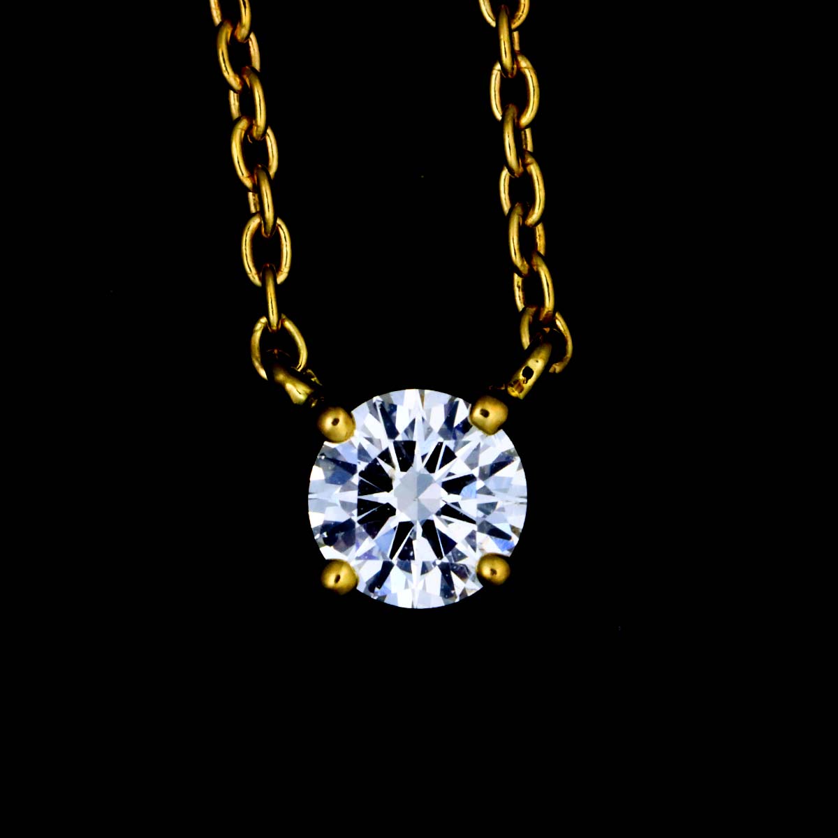 Diamond 0.18ct Necklace 18K Yellow Gold 750