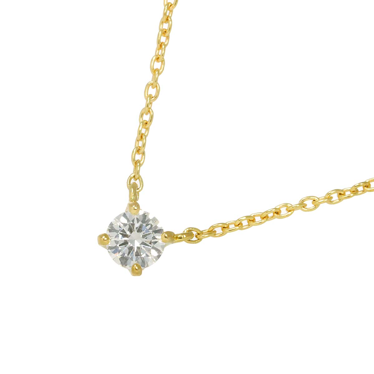 Diamond 0.18ct Necklace 18K Yellow Gold 750