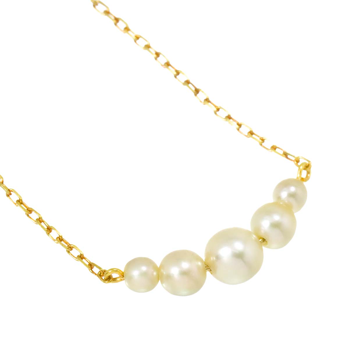 Baby Pearl 5.3-3.3mm Necklace 18K YG 750