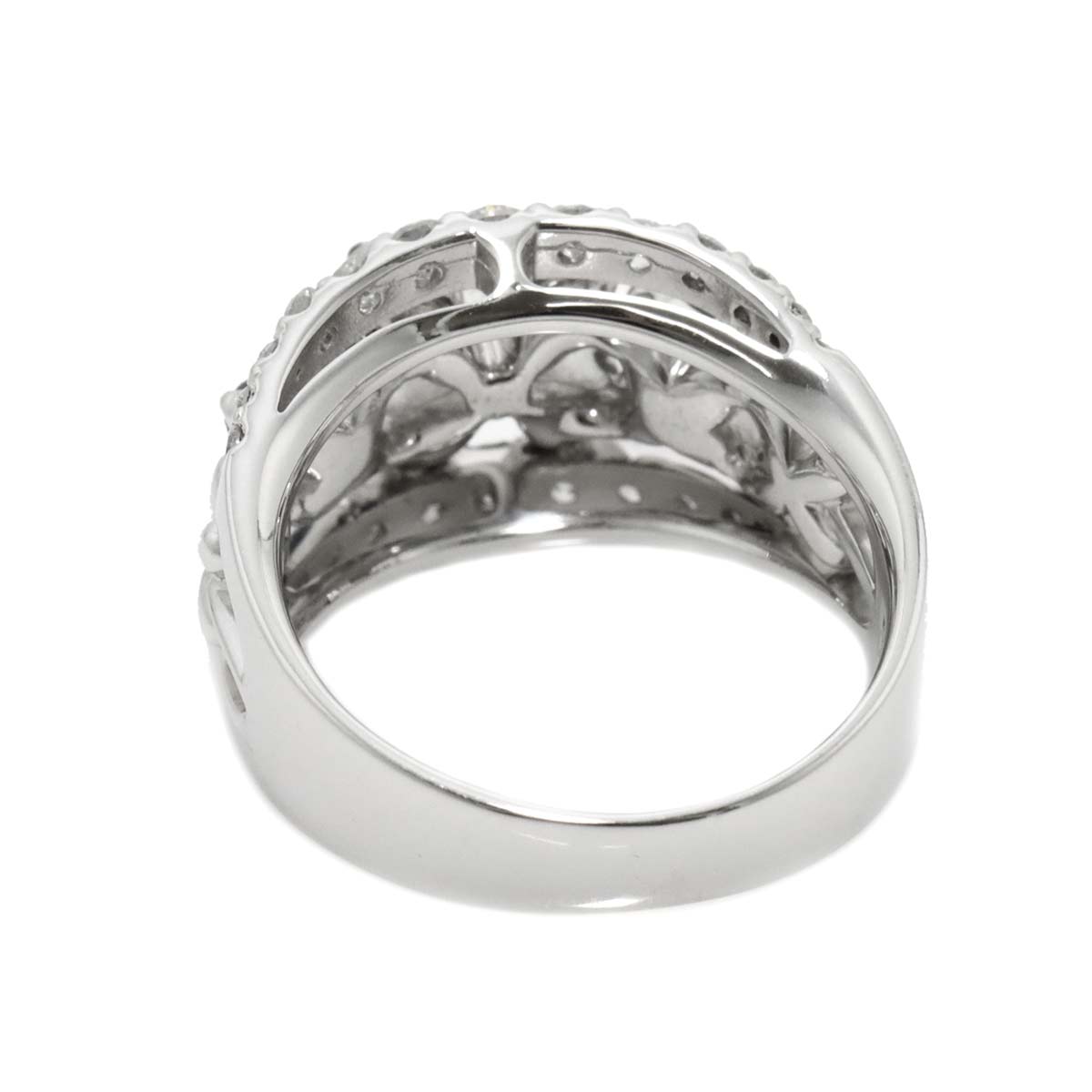 Black Diamond 0.51 Diamond 0.79 Ring K18 WG White Gold size5.75-6(US)