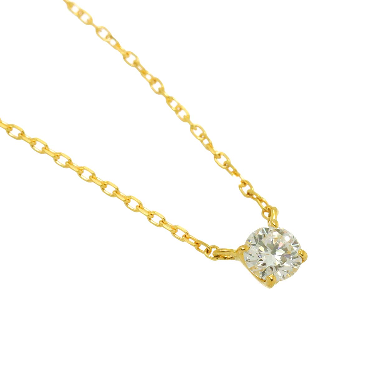 Diamond 0.13ct Necklace 18K Yellow Gold 750