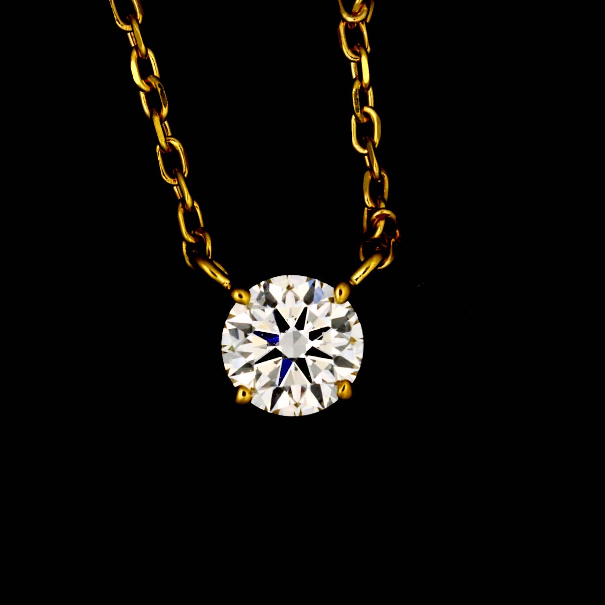 Diamond 0.13ct Necklace 18K Yellow Gold 750