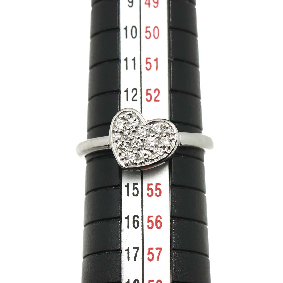 Diamond 0.24ct Ring 18K K18 WG White Gold size6.5-6.75(US)