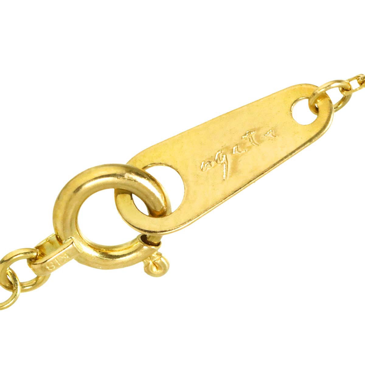 Diamond 0.07ct Necklace 18K YG Yellow Gold 750