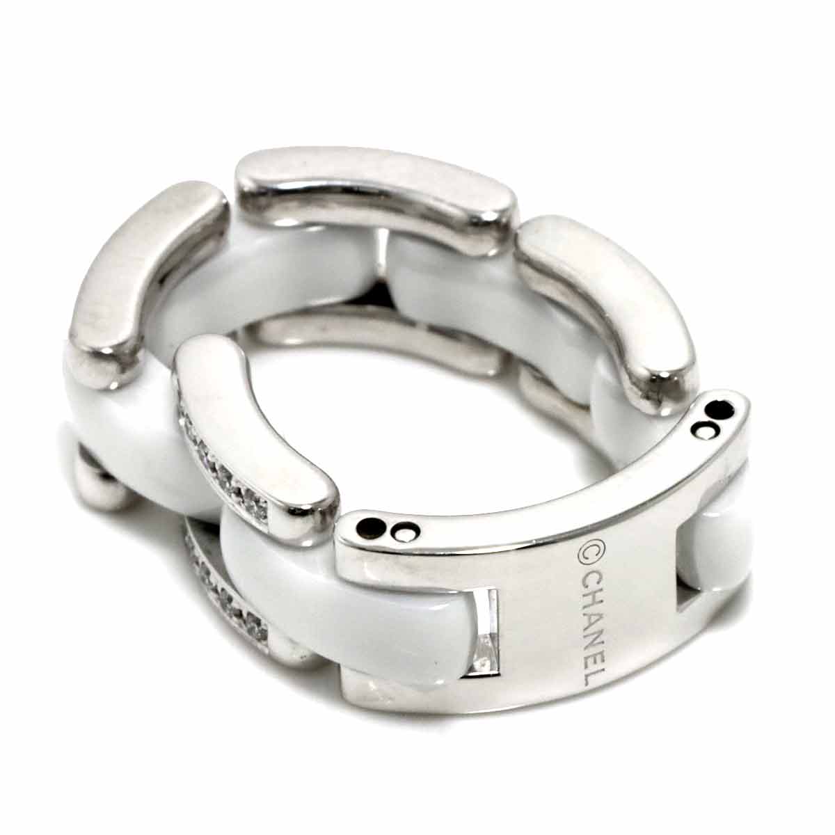 ULTRA MM Diamond Ring Ceramic 18K WG 750 Size50 5-5.25(US)