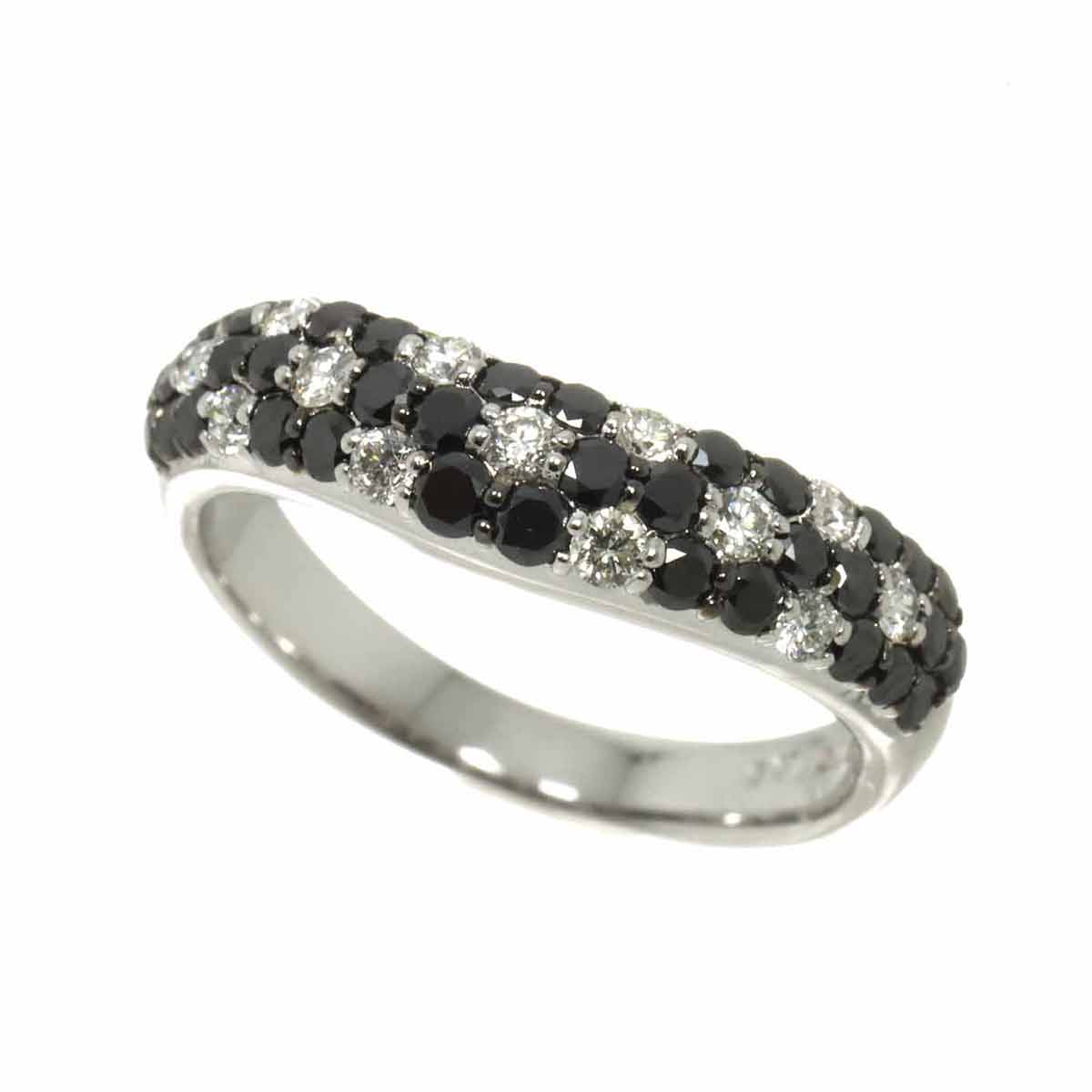 Diamond 1.00ct Ring 18K K18 WG White Gold size6.75(US)